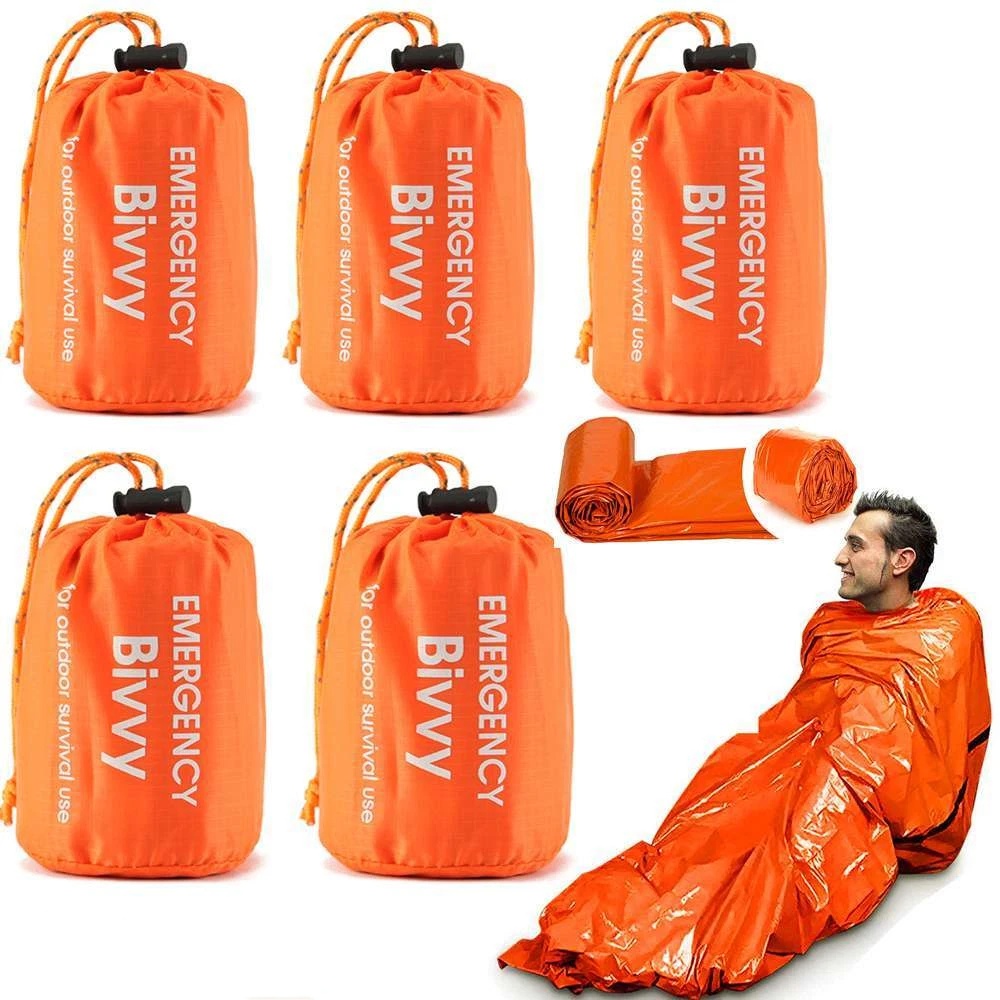 Paquete de 1-5 sacos de dormir - Bivy Bag Emergency reseña y precio