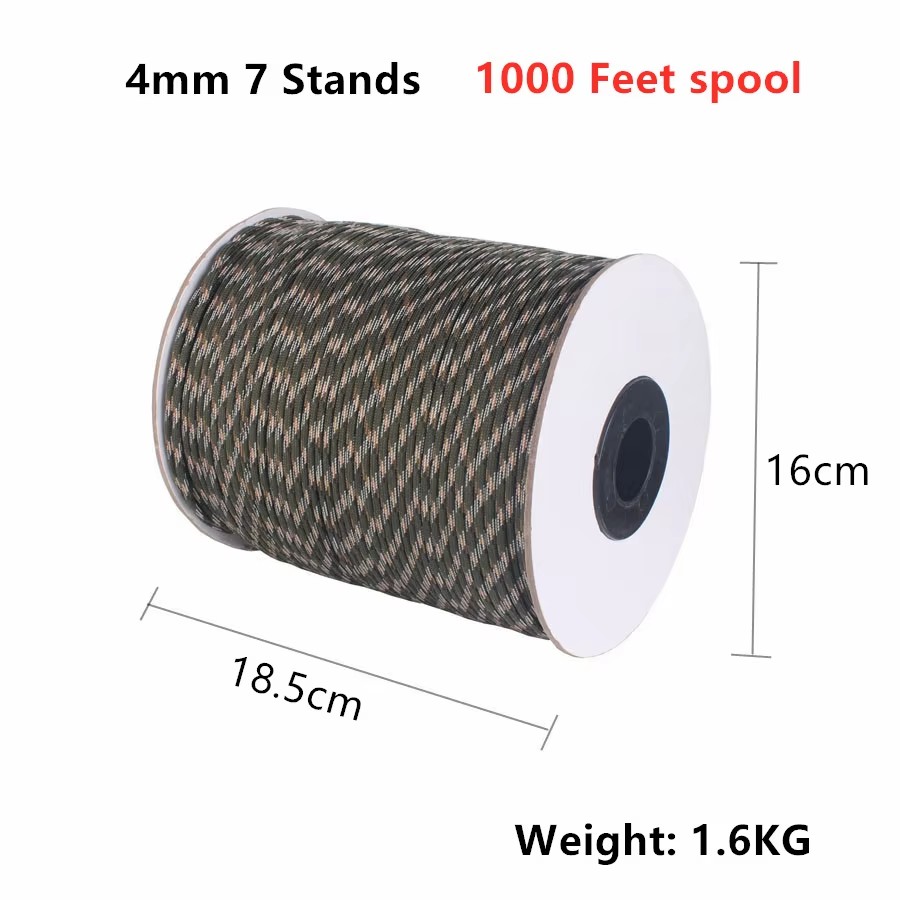 Cuerda de paracaídas CAMPINGSK - Para Cord 1000Ft reseña y precio