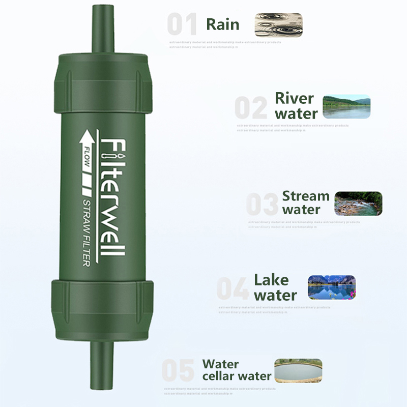 Filtro de agua al aire libre p - Water Purification Straw reseña y precio