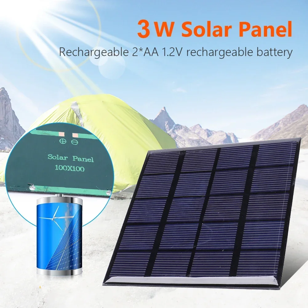 Panel Solar de 3W y 5V, cargad - Solar Emergency Charger reseña y precio