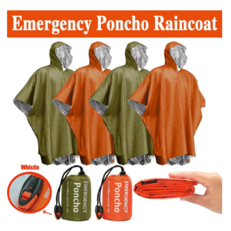 Poncho de Lluvia Térmico de Al - Emergency Poncho Rain reseña y precio